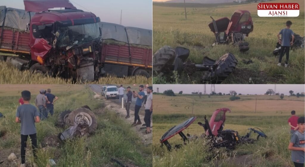 Tır İle Traktör çarpıştı