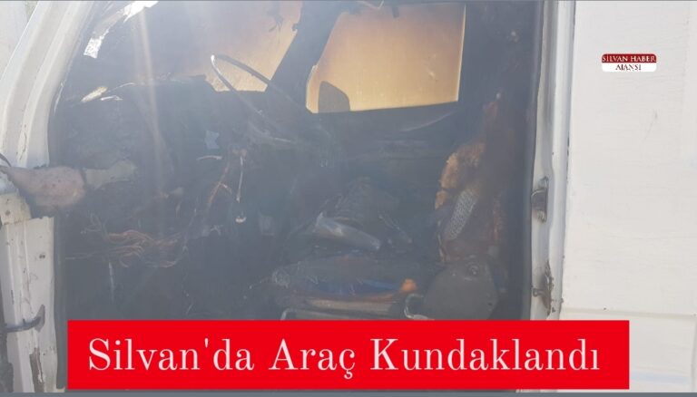 Silvan’da Araç Kundaklandı