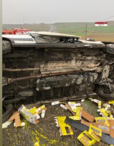 Minibüs Devrildi 1 Kişi Yaralandı