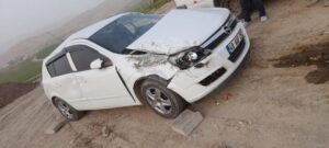 Köpeğe Çarpmamak İçin Direksiyonu Kırınca Kaza Yaptı