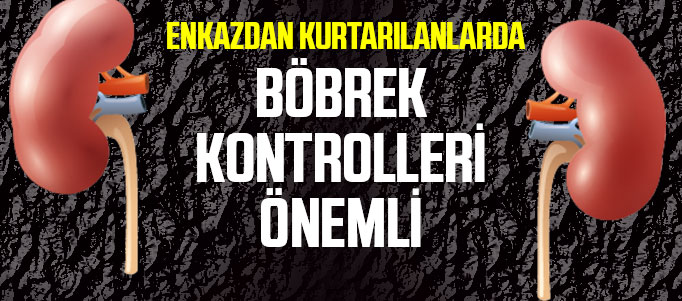 Enkazdan Kurtarılanlarda Böbrek Kontrolleri Önemli