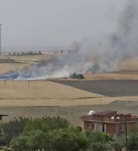 Biçerdöverden Çıkan Kıvılcım 100 Dönümlük Buğdayı Kül Etti.