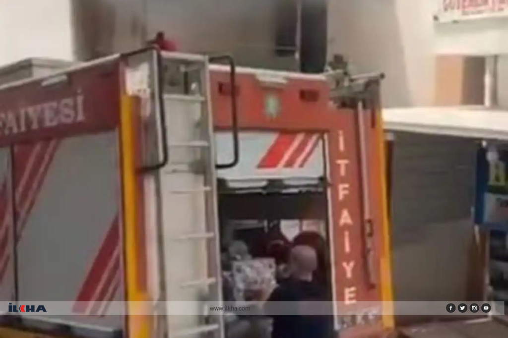 Semt pazarında çıkan yangın korkuttu